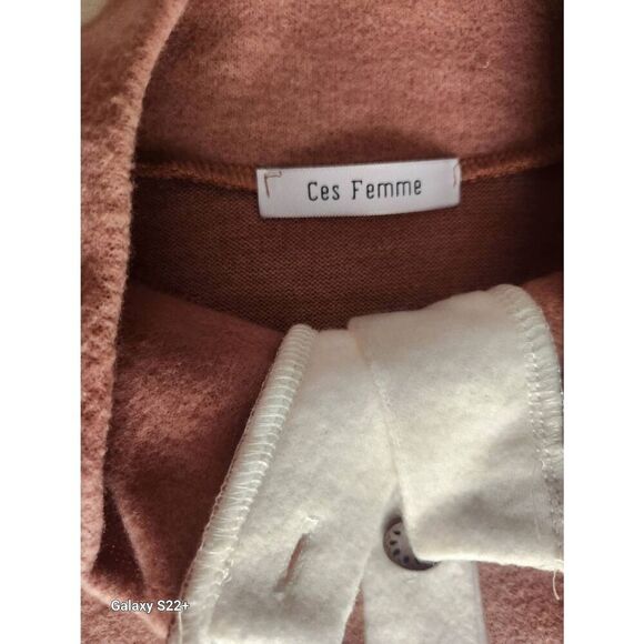T52 Ces Femme 1/2 button Sherpa pullover - Picture 7 of 8
